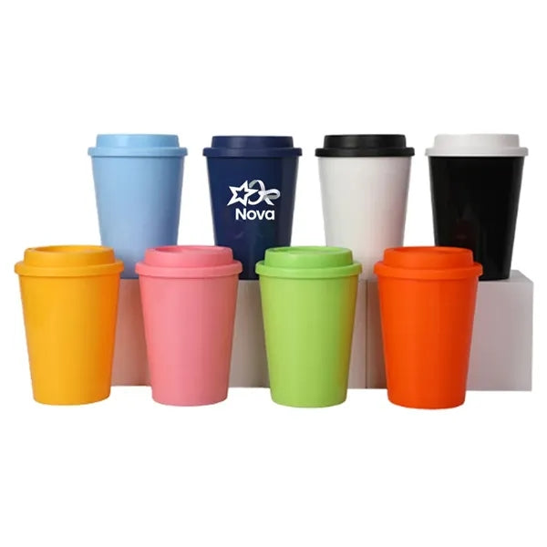 Portable BPA-Free Double-Layer Coffee Cup w/ Lid