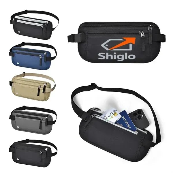 Anti Theft Nylon Waist Bag With Multiple Pockets