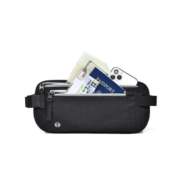 Anti Theft Nylon Waist Bag With Multiple Pockets