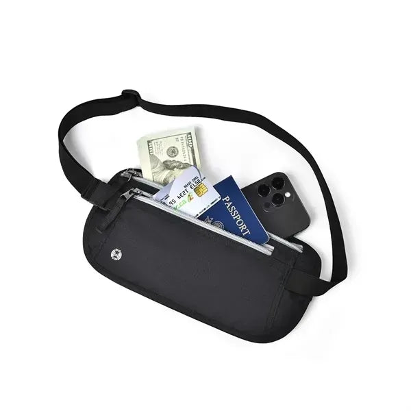 Anti Theft Nylon Waist Bag With Multiple Pockets