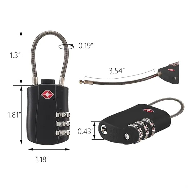 Secure & Lightweight TSA Combination Lock