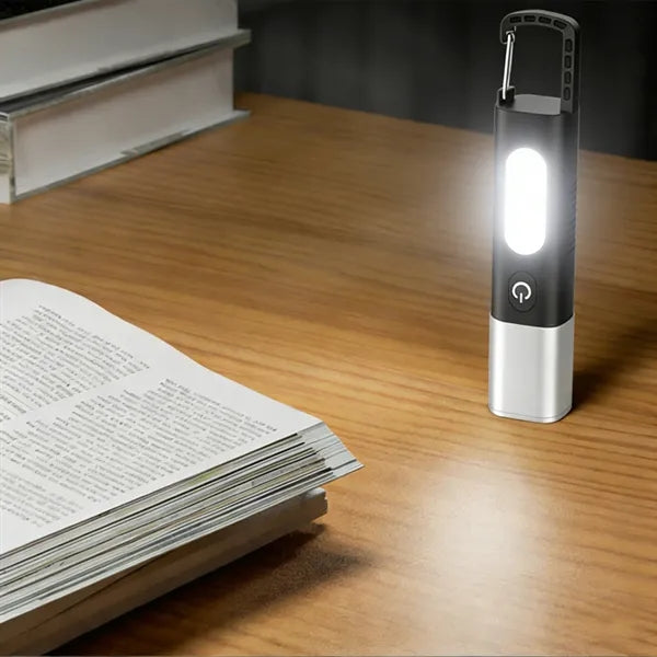 Multi-function outdoor zoomable flashlight with carabiner