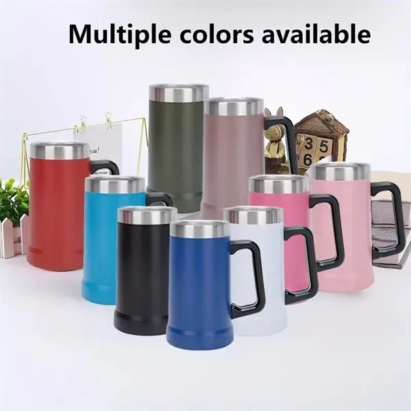 304 Stainless Steel Insulated Beer Mug with Handle