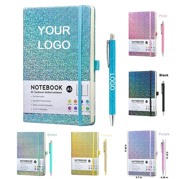 Starry Strap-on Notebook with Pen