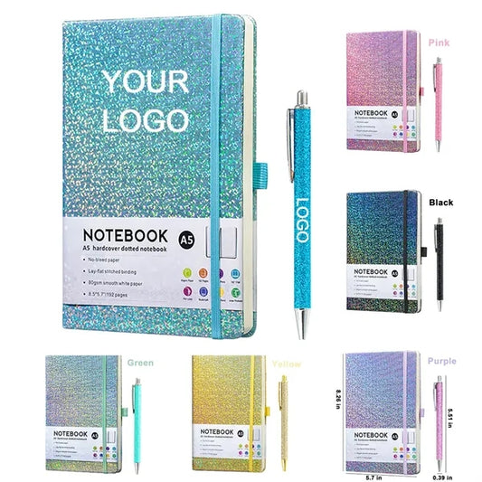 Starry Strap-on Notebook with Pen