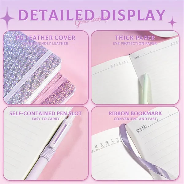 Starry Strap-on Notebook with Pen