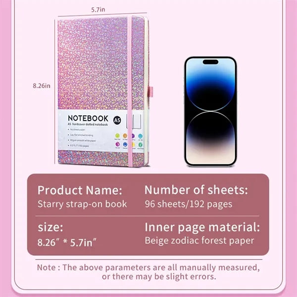 Starry Strap-on Notebook with Pen