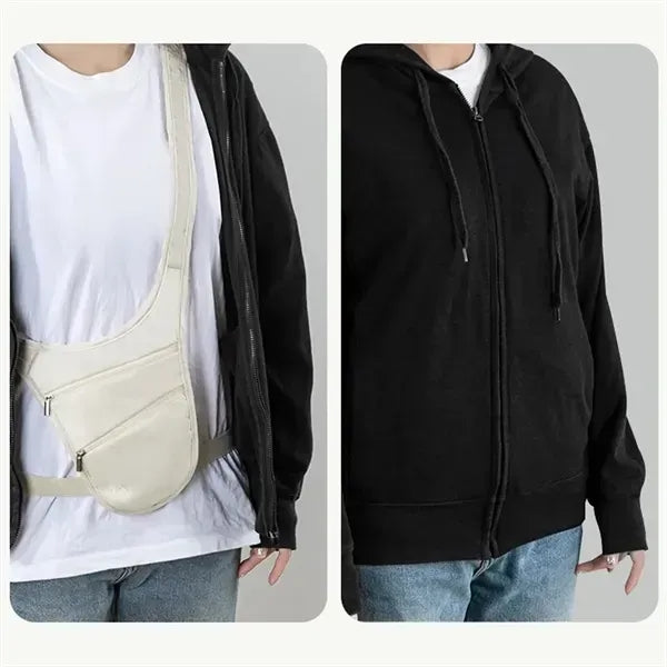Mini Crossbody Sling Bag With Zipper Pockets
