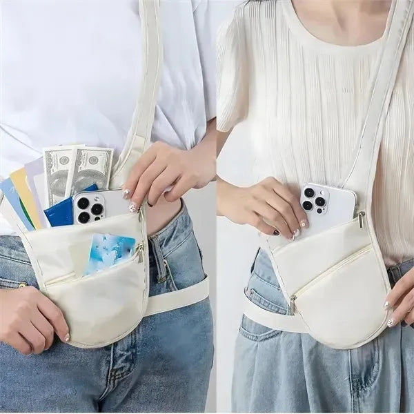 Mini Crossbody Sling Bag With Zipper Pockets