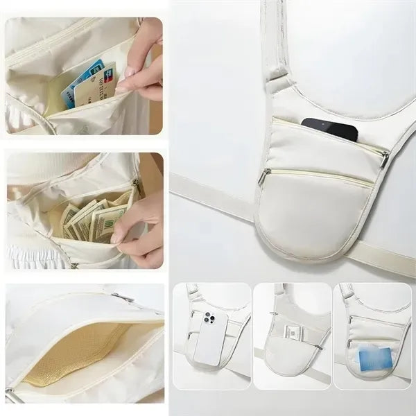 Mini Crossbody Sling Bag With Zipper Pockets