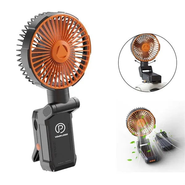 Cooling Clip On Fan Rotate Rechargeable For Golf Cart