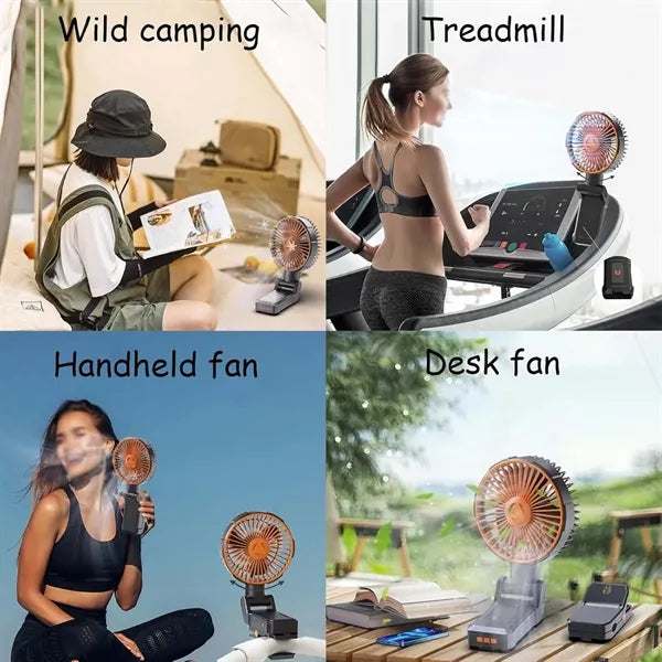 Cooling Clip On Fan Rotate Rechargeable For Golf Cart
