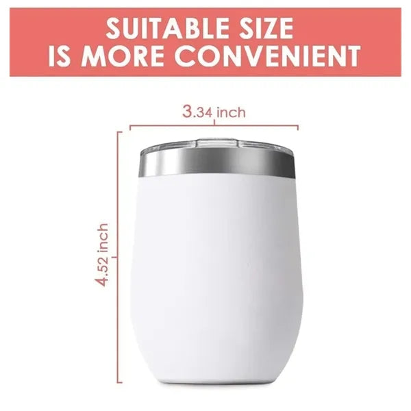 12oz 304 Stainless Steel Vacuum Insulated Eggshell W/Tumbler