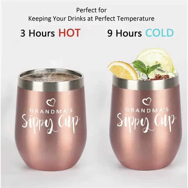 12oz 304 Stainless Steel Vacuum Insulated Eggshell W/Tumbler