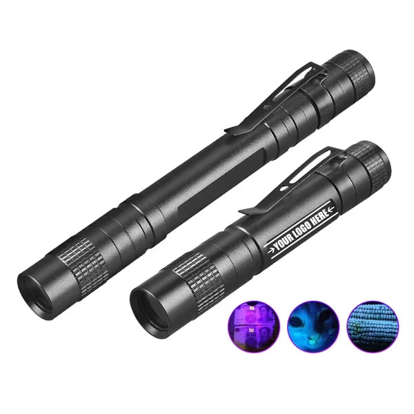UV Black Flashlight 365nm Mini Pen Light with Clip