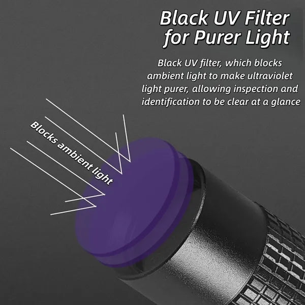 UV Black Flashlight 365nm Mini Pen Light with Clip