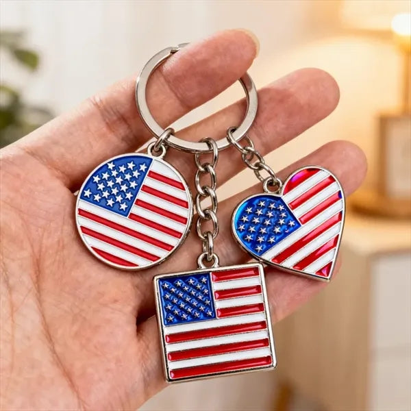 Zinc alloy American logo liberty souvenir keychain