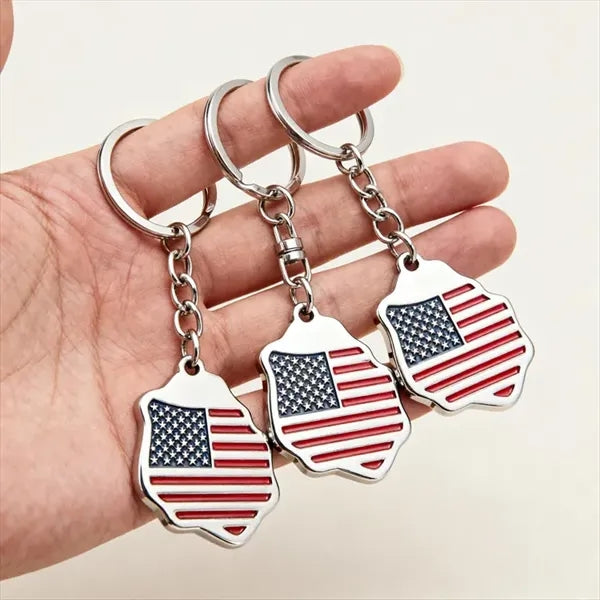 Zinc alloy American logo liberty souvenir keychain
