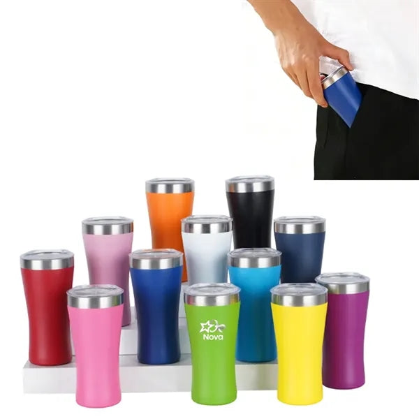 Insulated Stainless Steel Beer Tumbler 6 oz. with Lid