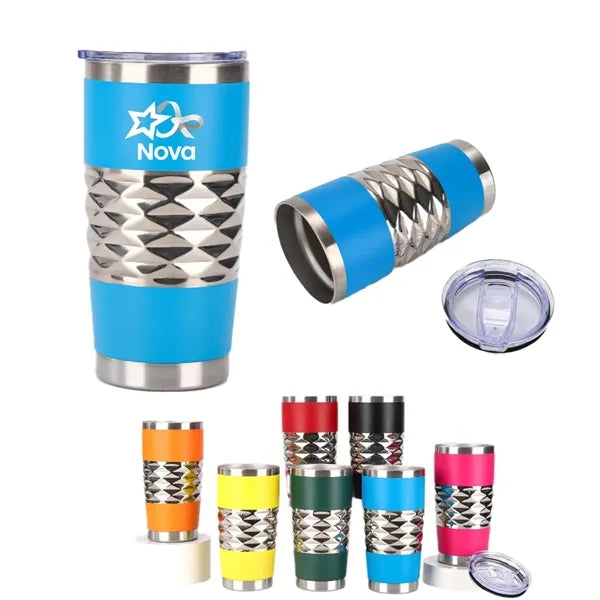 20oz Diamond Shaped Insulated Mug with Lid