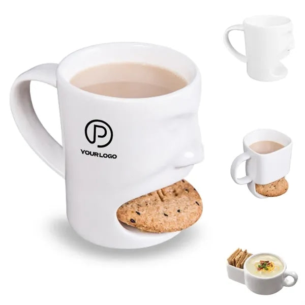 Funny Coffee Mug With Biscuit Compartment For Home Office