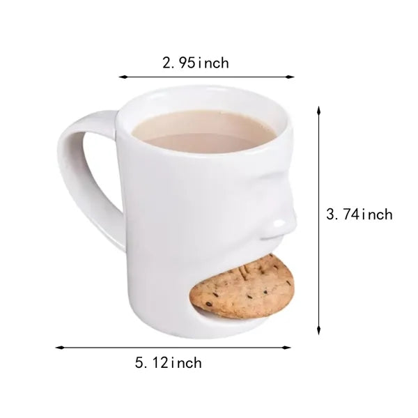 Funny Coffee Mug With Biscuit Compartment For Home Office