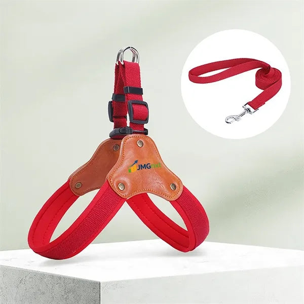 PU Leather Y-Shaped Dog Harness