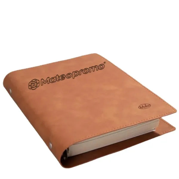 Logo Soft PU Leather Loose Leaf Notebook Binder