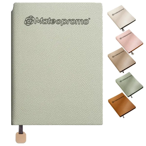 Logo Litchi Texture Faux Leather A5 Business Notebook