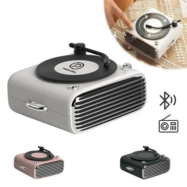 Vintage Vinyl Style Bluetooth Speaker Radio For Home Gifts