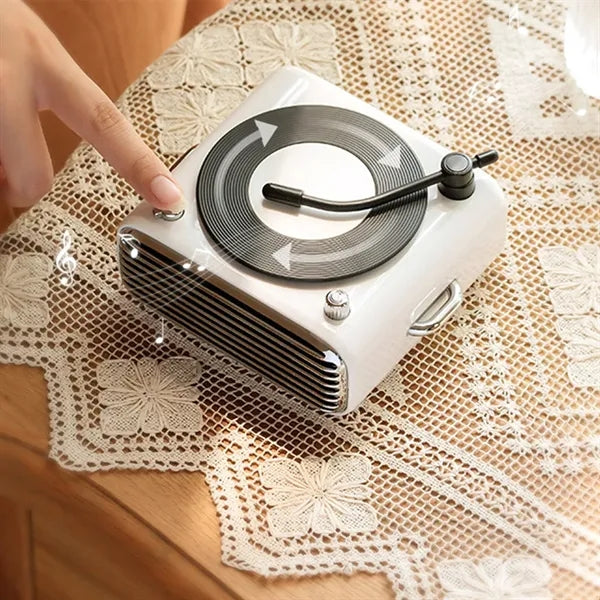 Vintage Vinyl Style Bluetooth Speaker Radio For Home Gifts