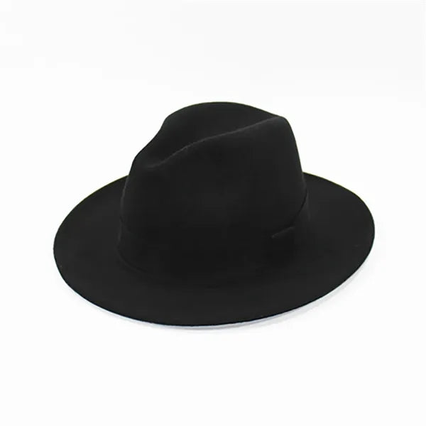 Wide Brim Felt Fedora Hat