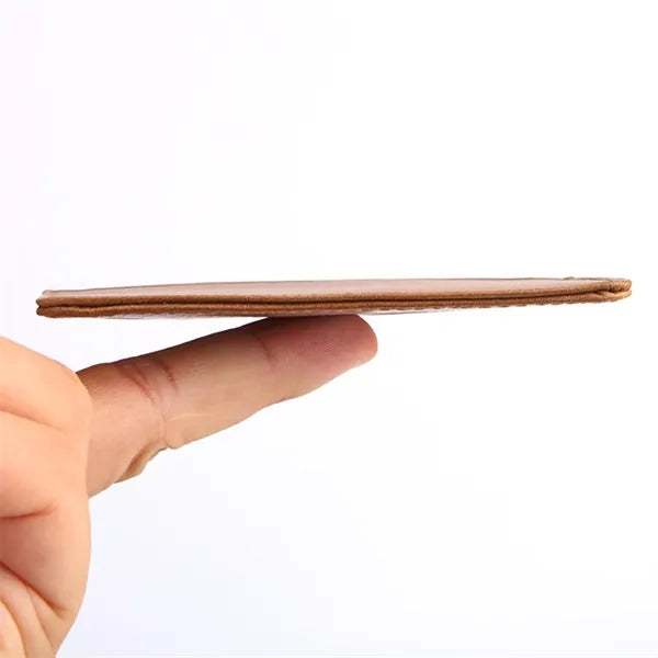 Vintage Oil-Waxed Leather Slim Card Holder Wallet