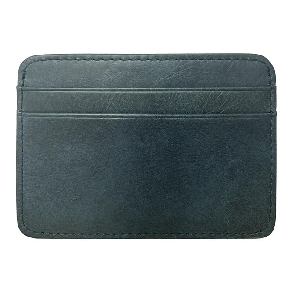 Vintage Oil-Waxed Leather Slim Card Holder Wallet