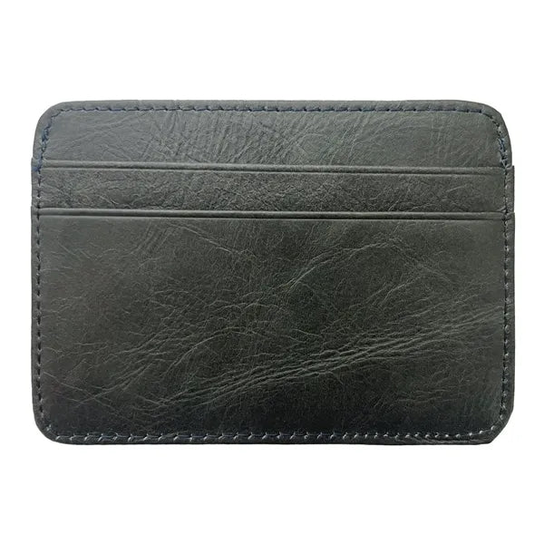 Vintage Oil-Waxed Leather Slim Card Holder Wallet