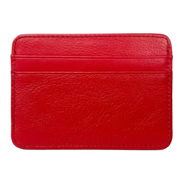 Vintage Oil-Waxed Leather Slim Card Holder Wallet