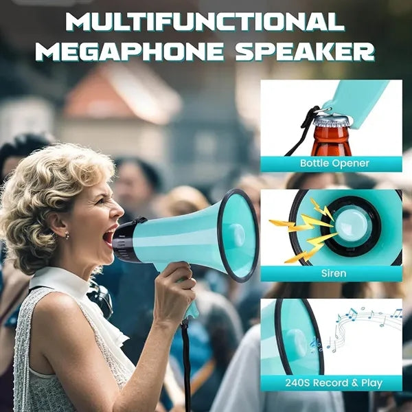 25 Watt Horn Speaker Siren Alarm Record Megaphone Bullhorn