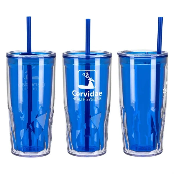 Luster 16 oz 2-in-1 Recycled Acrylic Straw Tumbler