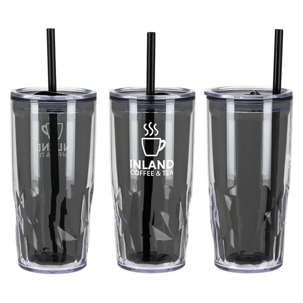 Luster 16 oz 2-in-1 Recycled Acrylic Straw Tumbler