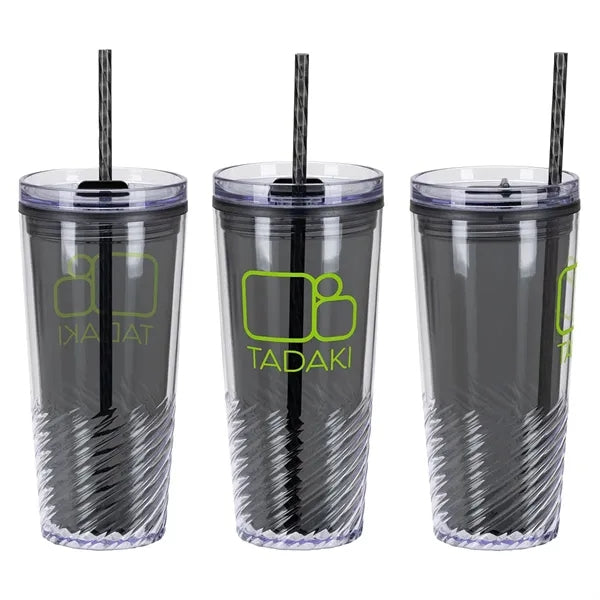 Clio 20 oz 2-in-1 Recycled Acrylic Straw Tumbler
