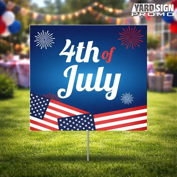 24x24 Custom Outdoor Yard Signs Fourth Of July
