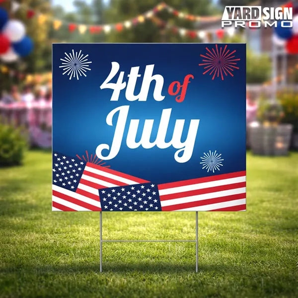 24x24 Custom Outdoor Yard Signs Fourth Of July