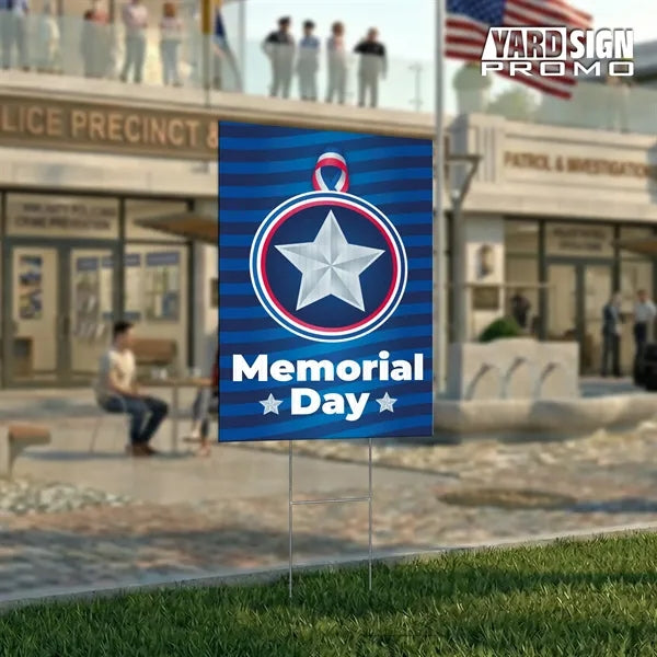 12x18 Custom Outdoor Yard Signs Memorial Day