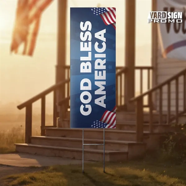 9x24 Custom Outdoor Yard Signs Star Spangled
