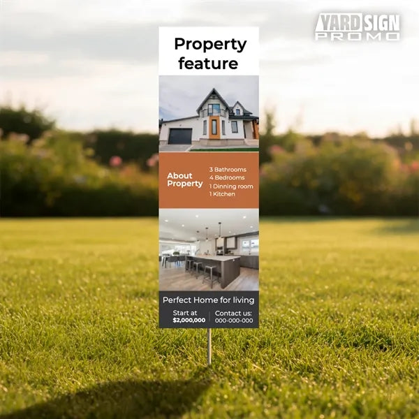 6x18 Custom Outdoor Yard Signs Property Feature