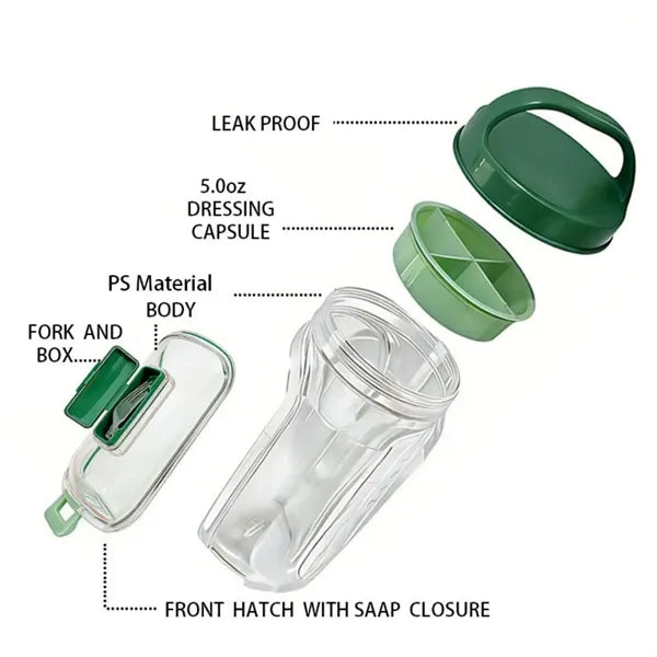 Plastic Side-opening Salad Food AirtightStorage Jar