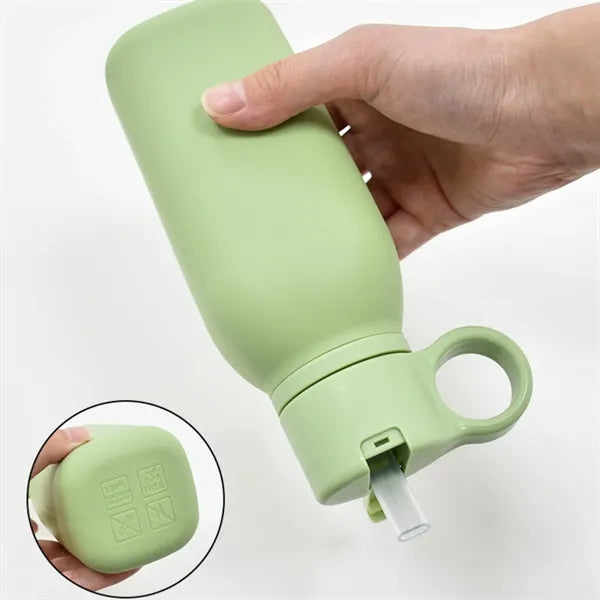 Outdoor Silicone Lunch Box and Sport Water Bottle Set