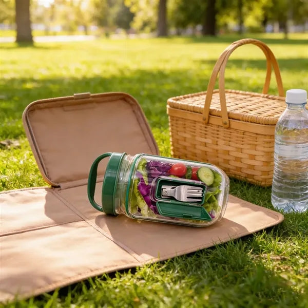 Plastic Side-opening Salad Food AirtightStorage Jar