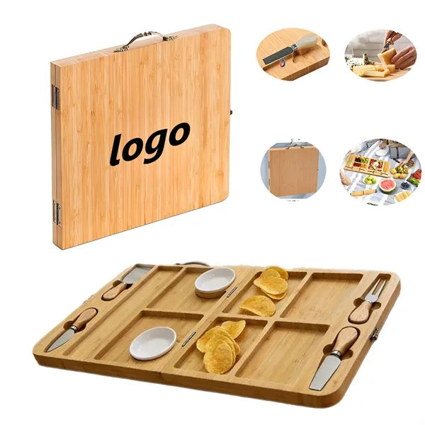 Folding Outdoor Picnic Cheese Tray Set