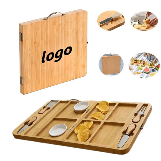 Folding Outdoor Picnic Cheese Tray Set